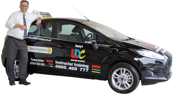 Tommy Baker's driving school car